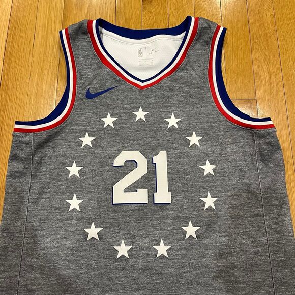Nike Philadelphia 76ers Joel Embiid 2018-19 City Edition Jersey Swingman Men’s M - Picture 3 of 10